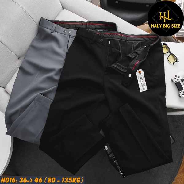 Quần tây nam big size form rộng phối lưng thun co giản [H016:85-130kg]