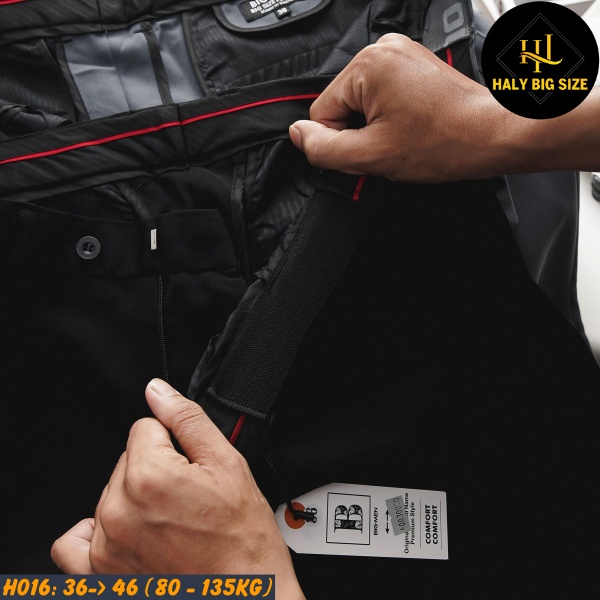 Quần tây nam big size form rộng phối lưng thun co giản [H016:85-130kg]