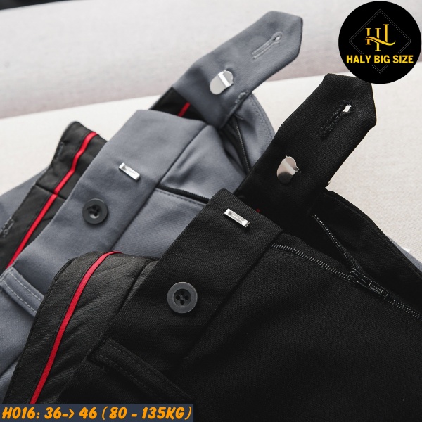 Quần tây nam big size form rộng phối lưng thun co giản [H016:85-130kg]