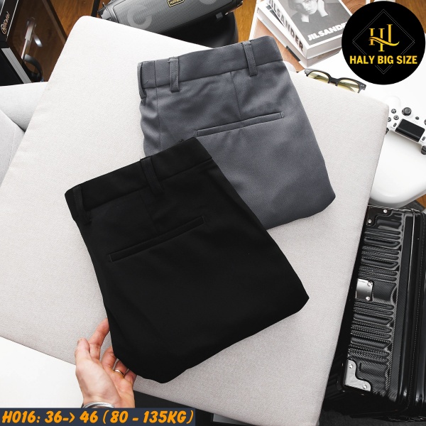 Quần tây nam big size form rộng phối lưng thun co giản [H016:85-130kg]
