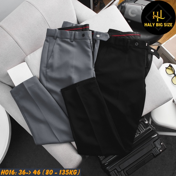 Quần tây nam big size form rộng phối lưng thun co giản [H016:85-130kg]