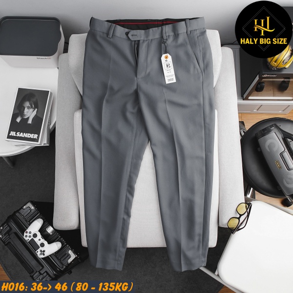 Quần tây nam big size form rộng phối lưng thun co giản [H016:85-130kg]