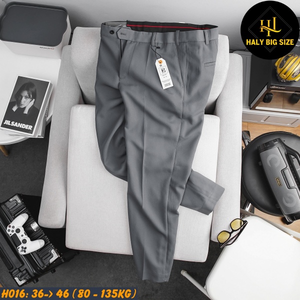 Quần tây nam big size form rộng phối lưng thun co giản [H016:85-130kg]