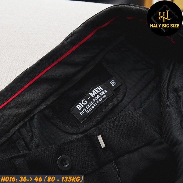 Quần tây nam big size form rộng phối lưng thun co giản [H016:85-130kg]