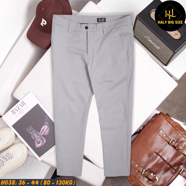 Quần kaki nam big size dáng bó [H038:75-135kg]