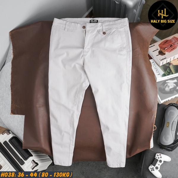 Quần kaki nam big size dáng bó [H038:75-135kg]