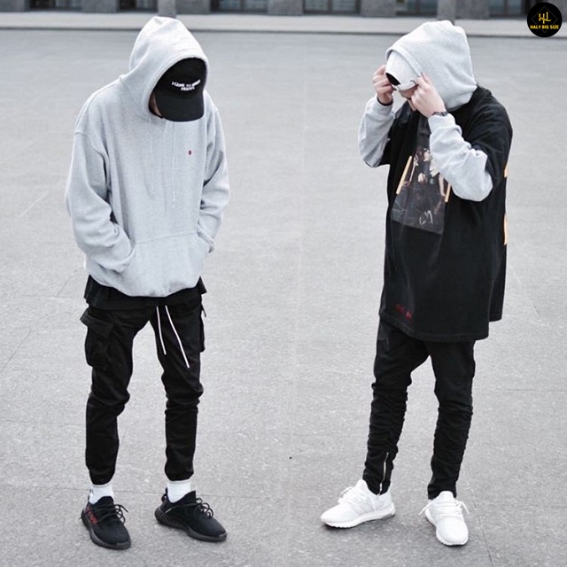 Phối quần jogger nam với áo hoodie