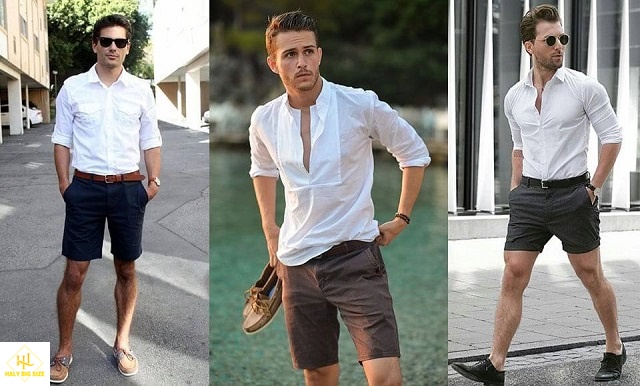 Phoi-ao-so-mi-trang-nam-voi-quan-short