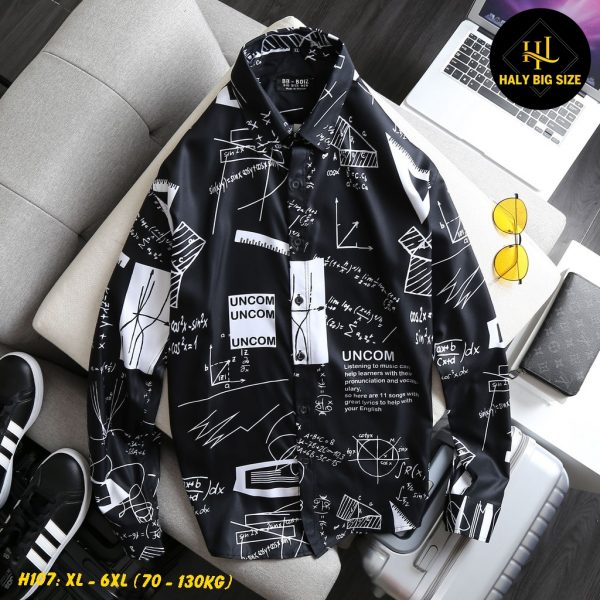 Áo sơ mi nam tay dài big size H107