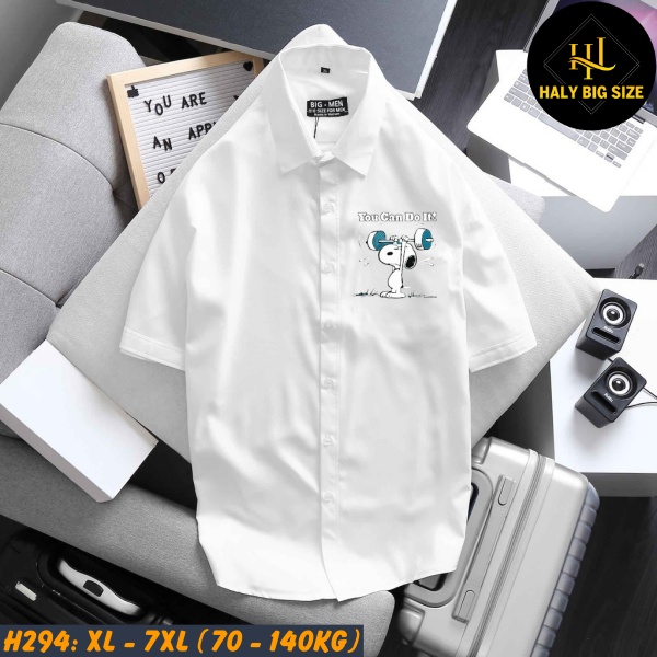Áo sơ mi tay ngắn nam big size H294