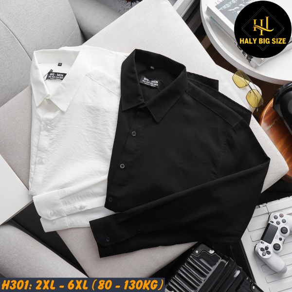 Áo sơ mi tay dài nam big size H301