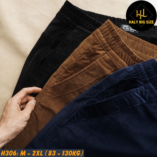 Quần short nhung tăm nam big size H306