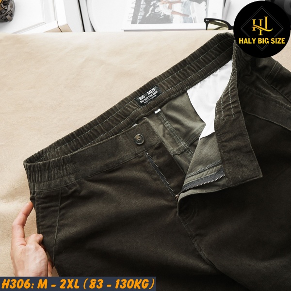 Quần short nhung tăm nam big size H306