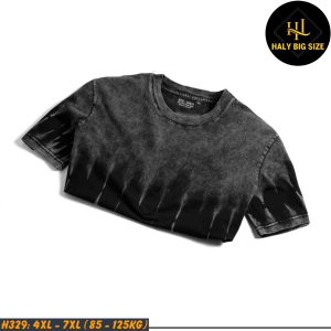 Áo thun nam big size wash cách điệu H329