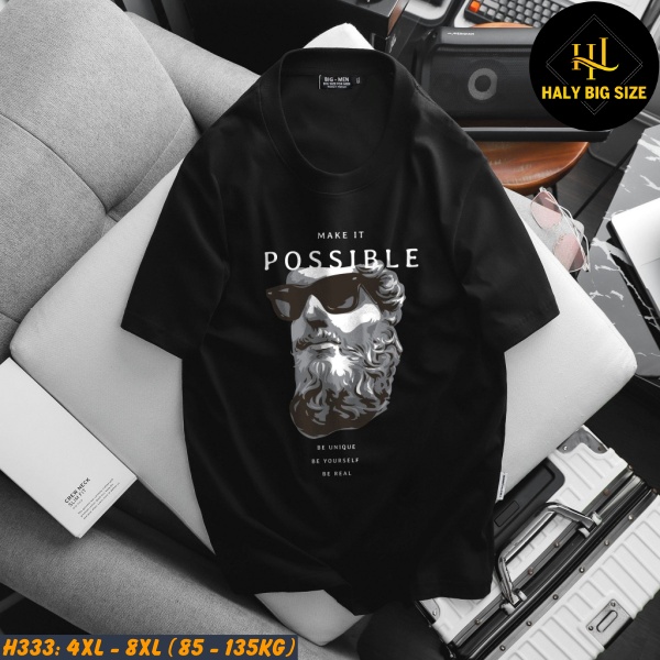 Áo thun nam big size in hình H333