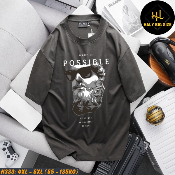 Áo thun nam big size in hình H333