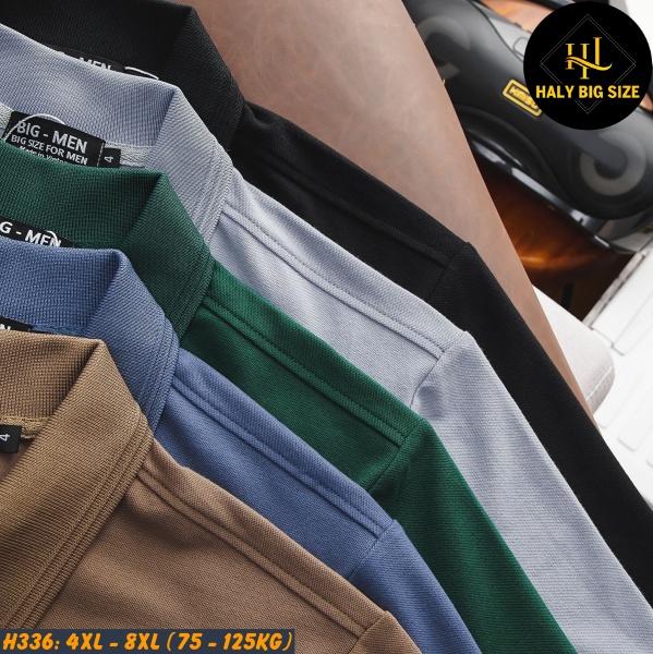 Áo thun polo nam big size cá sấu cotton H336