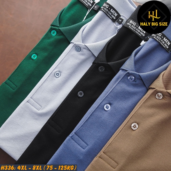 Áo thun polo nam big size cá sấu cotton H336