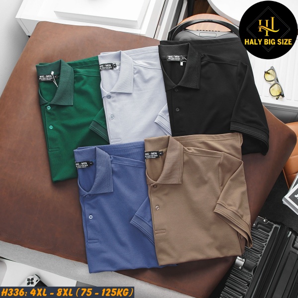 Áo thun polo nam big size cá sấu cotton H336