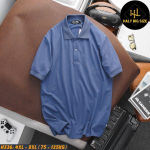 Áo thun polo nam big size cá sấu cotton H336