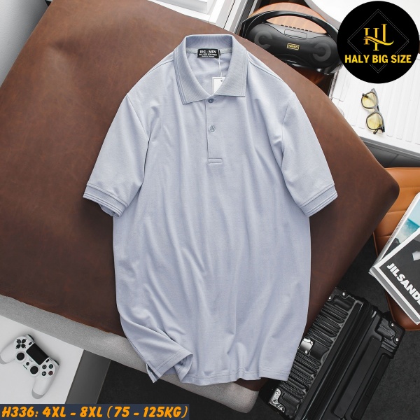 Áo thun polo nam big size cá sấu cotton H336