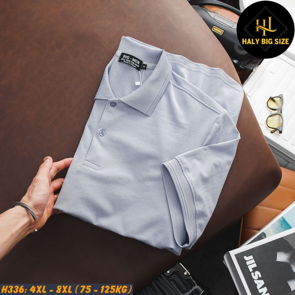 Áo thun polo nam big size cá sấu cotton H336