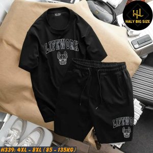 Đồ bộ nam big size áo cotton quần nỉ H339