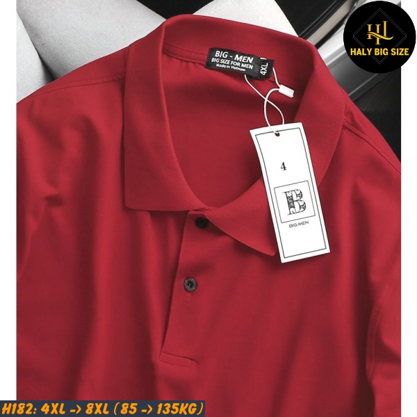 Áo polo nam big size trơn H182