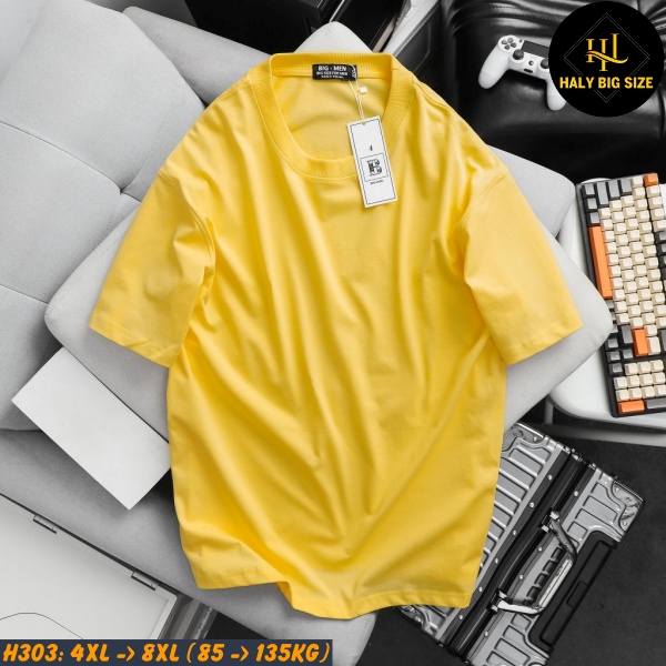 Áo thun nam big size cotton trơn H303