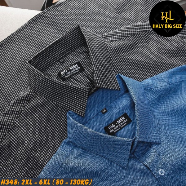 Áo sơ mi nam big size tay dài caro H348