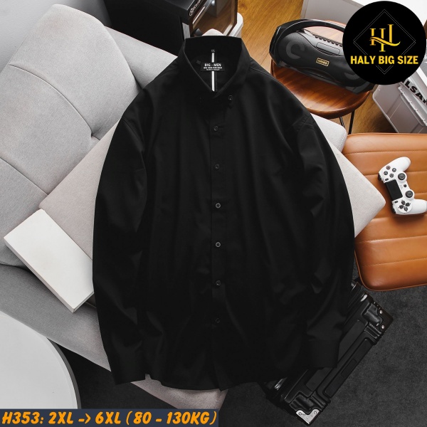 Áo sơ mi nam big size công sở vải kate Mỹ H353