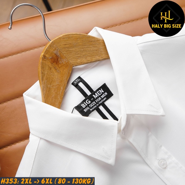Áo sơ mi nam big size công sở vải kate Mỹ H353