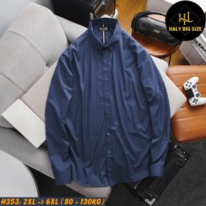 Áo sơ mi nam big size công sở vải kate Mỹ H353