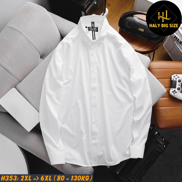 Áo sơ mi nam big size công sở vải kate Mỹ H353
