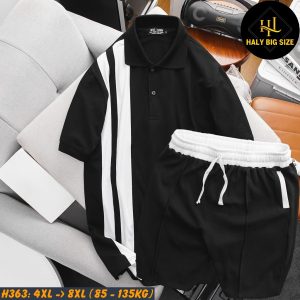 Đồ bộ nam big size polo cotton cài nút H363