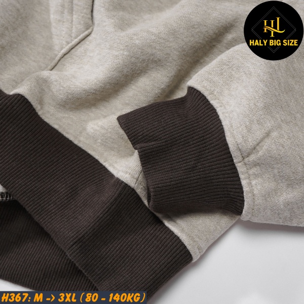 Áo khoác hoodie nam Big Size [H367:80-140kg]