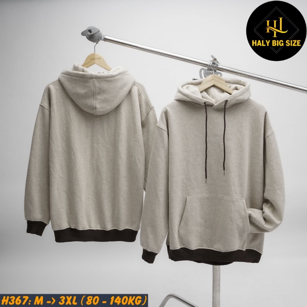 Áo khoác hoodie nam Big Size [H367:80-140kg]