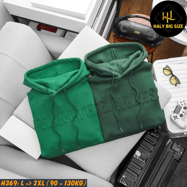 Áo khoác hoodie nam big size [H369: 90-130kg]