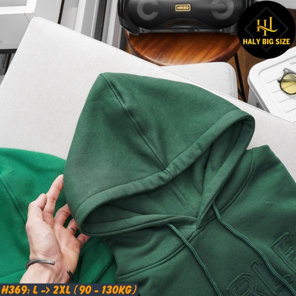Áo khoác hoodie nam big size [H369: 90-130kg]