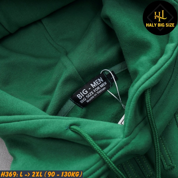 Áo khoác hoodie nam big size [H369: 90-130kg]