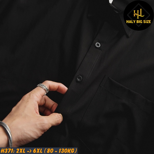 Áo sơ mi nam big size tay ngắn có túi cao cấp H371