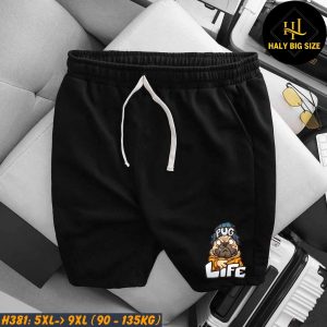 Quần short nam big size nỉ da cua H381
