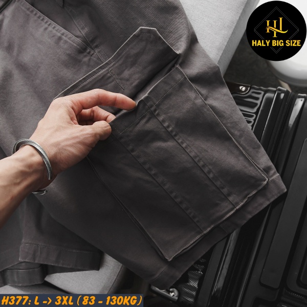 Quần short kaki nam big size H376