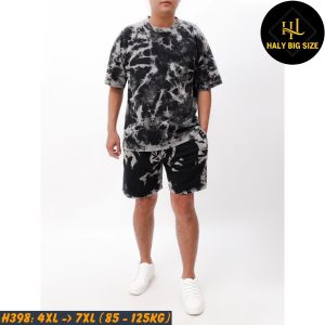 Đồ bộ nam big size wah 2 màu áo phông H398