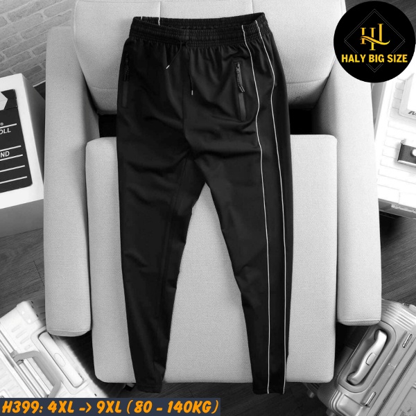 Quần thun dài nam big size 2 sọc H399