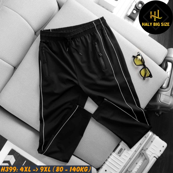 Quần thun dài nam big size 2 sọc H399