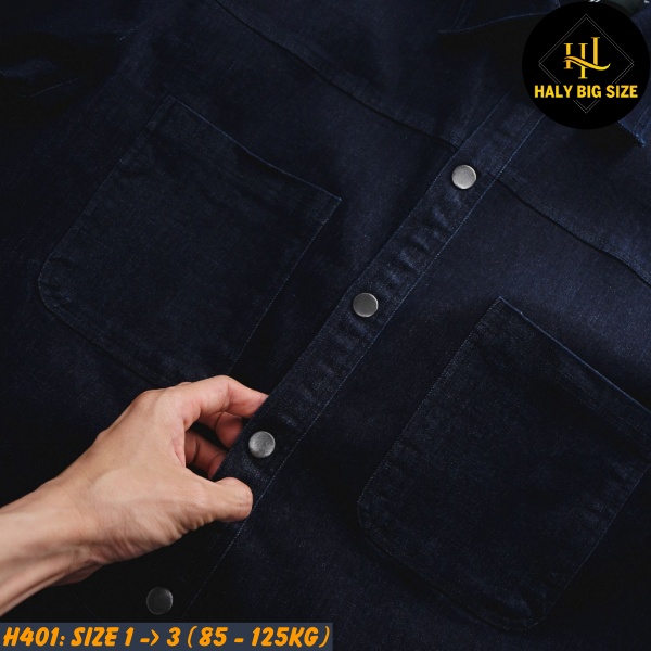 Áo khoác nam big size jean H401