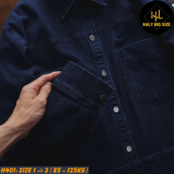 Áo khoác nam big size jean H401