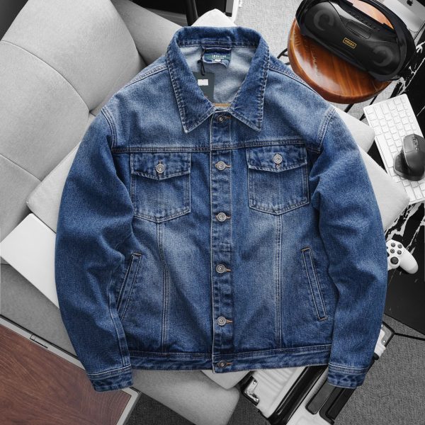 Áo khoác nam big size jean wash H416