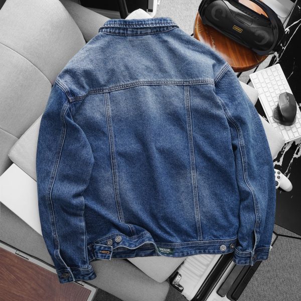 Áo khoác nam big size jean wash H416